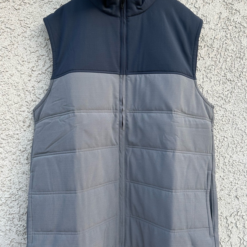 Travis Mathew Gray and Blue Cold Bay Vest
